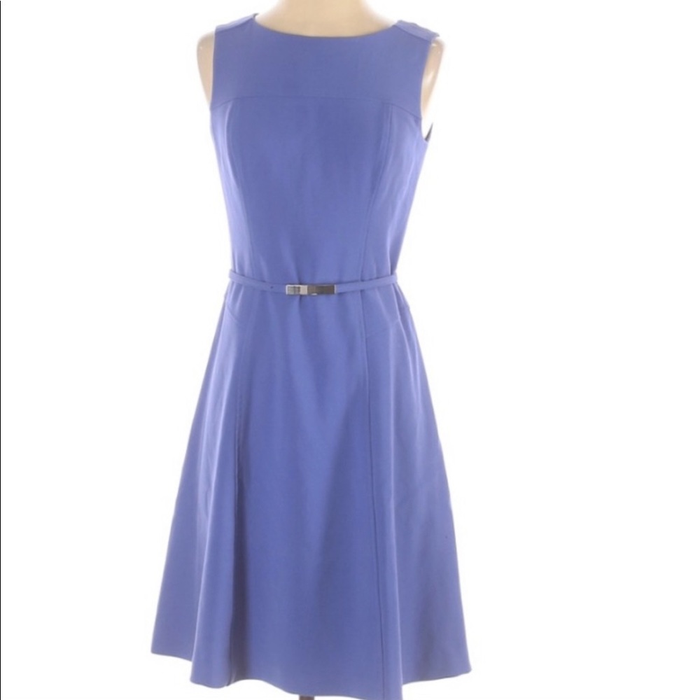 White House black market belted fit flare dress 2